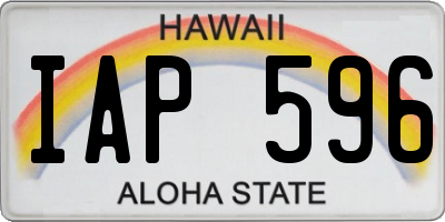 HI license plate IAP596