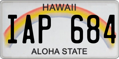 HI license plate IAP684