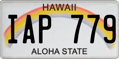 HI license plate IAP779