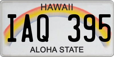 HI license plate IAQ395