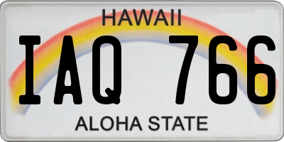 HI license plate IAQ766