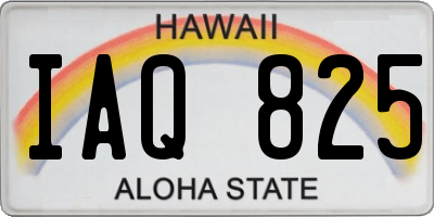 HI license plate IAQ825