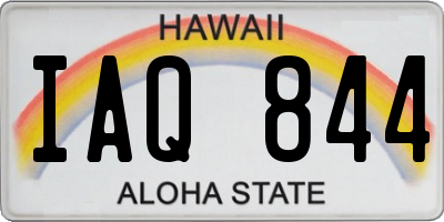 HI license plate IAQ844