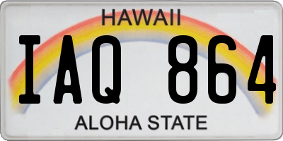 HI license plate IAQ864