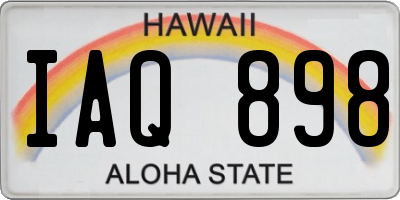 HI license plate IAQ898
