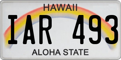 HI license plate IAR493