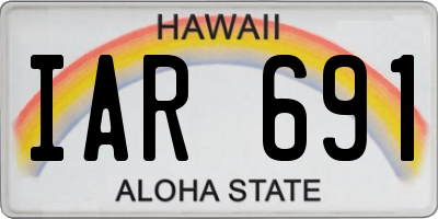 HI license plate IAR691