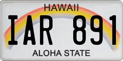 HI license plate IAR891