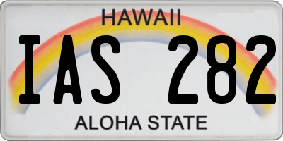 HI license plate IAS282