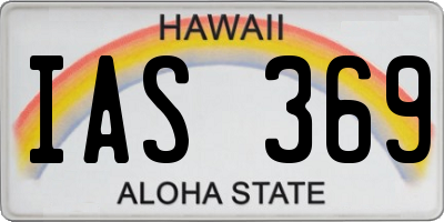 HI license plate IAS369