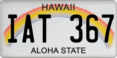 HI license plate IAT367