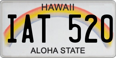 HI license plate IAT520
