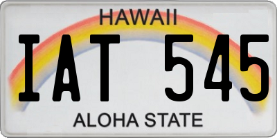 HI license plate IAT545