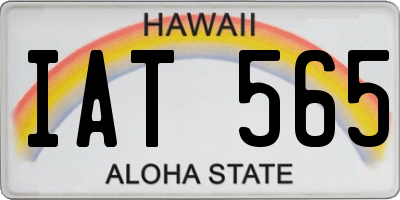 HI license plate IAT565