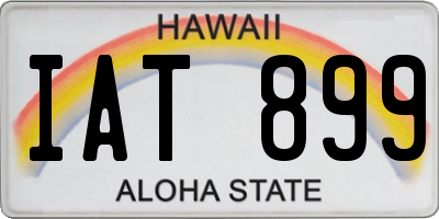 HI license plate IAT899