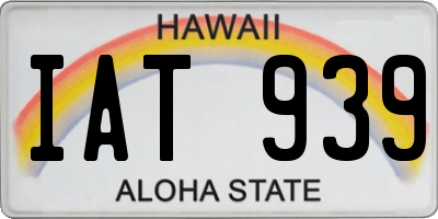 HI license plate IAT939