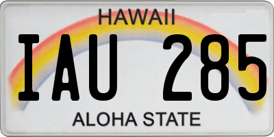 HI license plate IAU285