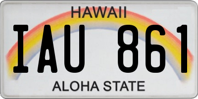HI license plate IAU861