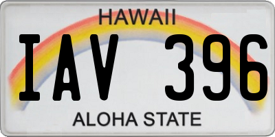 HI license plate IAV396