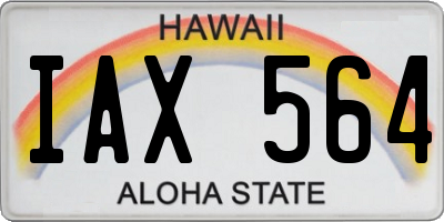 HI license plate IAX564