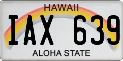 HI license plate IAX639