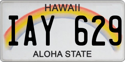 HI license plate IAY629