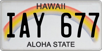 HI license plate IAY677