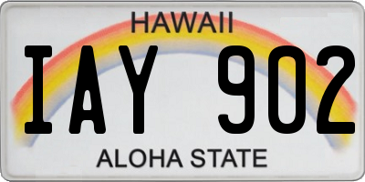 HI license plate IAY902