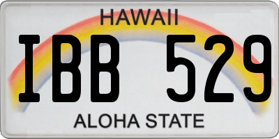 HI license plate IBB529