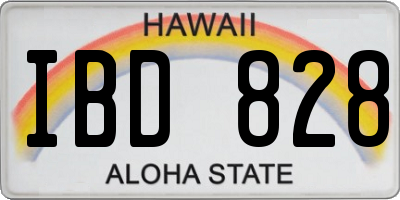 HI license plate IBD828