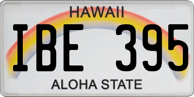 HI license plate IBE395