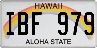 HI license plate IBF979