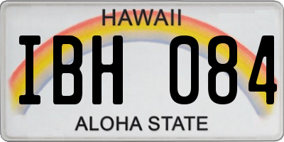 HI license plate IBH084