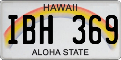 HI license plate IBH369