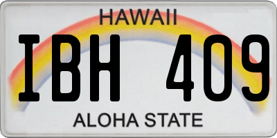 HI license plate IBH409