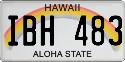 HI license plate IBH483