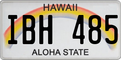 HI license plate IBH485
