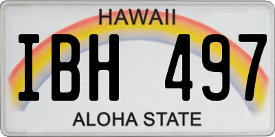 HI license plate IBH497