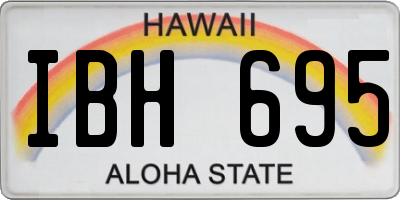 HI license plate IBH695