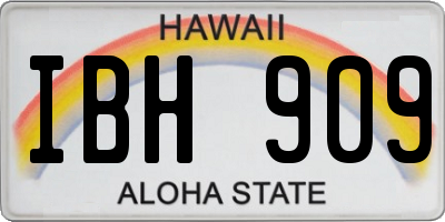 HI license plate IBH909