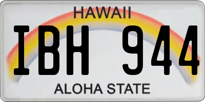 HI license plate IBH944