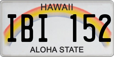 HI license plate IBI152