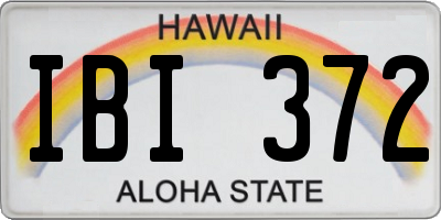 HI license plate IBI372
