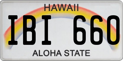 HI license plate IBI660