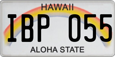 HI license plate IBP055