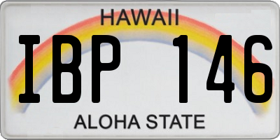 HI license plate IBP146