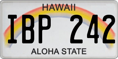 HI license plate IBP242