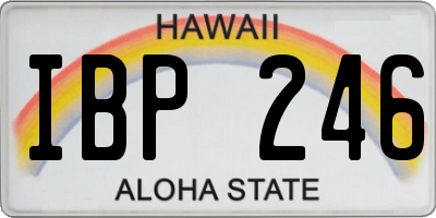 HI license plate IBP246