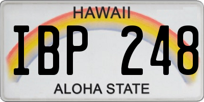 HI license plate IBP248