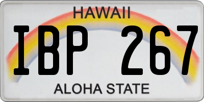 HI license plate IBP267